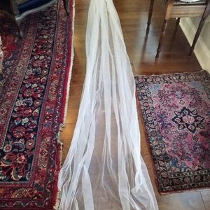 Wedding Veil Comb Cathedral Veil 52 x 108 Off Wht